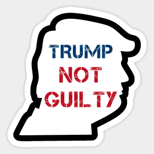 Trump Not Guilty, Free Trump. Sticker